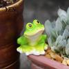 Small Tabletop Garden Decor Mini Resin Frog And Turtle Statues, Micro Landscape Animal Ornaments, Succulents Planter Embellishments Figurines for Pots