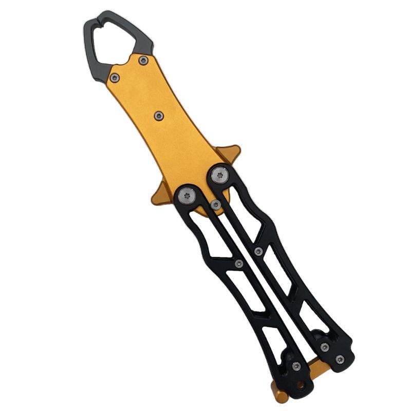 Foldable Fishing Pliers Fish Mouth Grabber Fish Lip Grippers Fish Holder Grippers Tool Aluminum Fish Holder