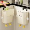 Hangings Trash Can with Lid Liter Wall Mounted Garbage Can for Kitchen Cabinet