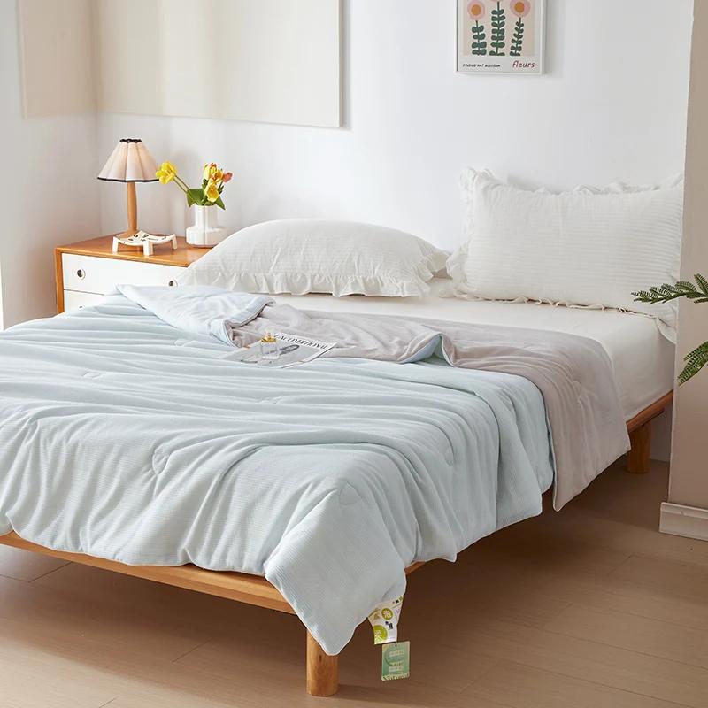 

2025 new waffle foam soybean summer quilt student dormitory summer cool quilt machine washable air conditioner quilt 150x200cm 1pcs