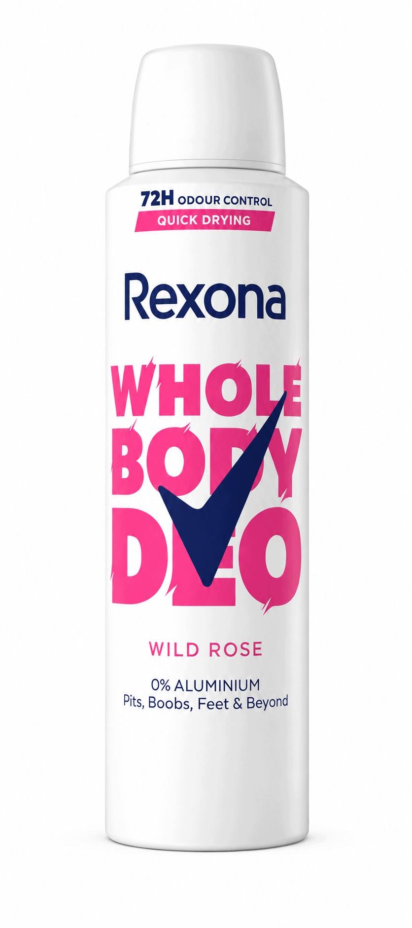 Rexona Ganzkörper Deo Wildrose Deodorant Spray, Für Frauen, 72H 150 150 ml