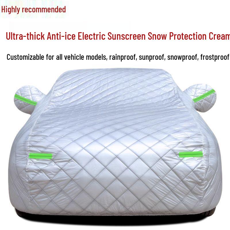 

Heavy-Duty Cotton Quilt Car Cover with Sun, Rain, Hail Protection and Heat Insulation. Sedan