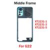 For Motorola Moto G22 Middle Frame Housing Bezel With Side Button
