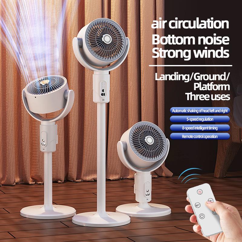 Rechargeable Oscillating Air Circulator Fan for Desktop, Floor, and Dorm