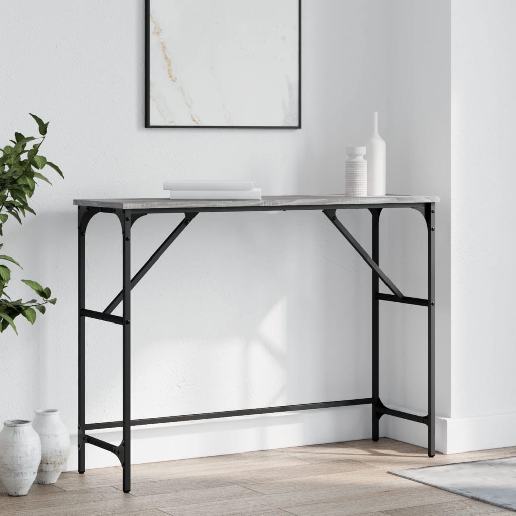 Console Table Grey Sonoma 100x32x75 cm Particleboard