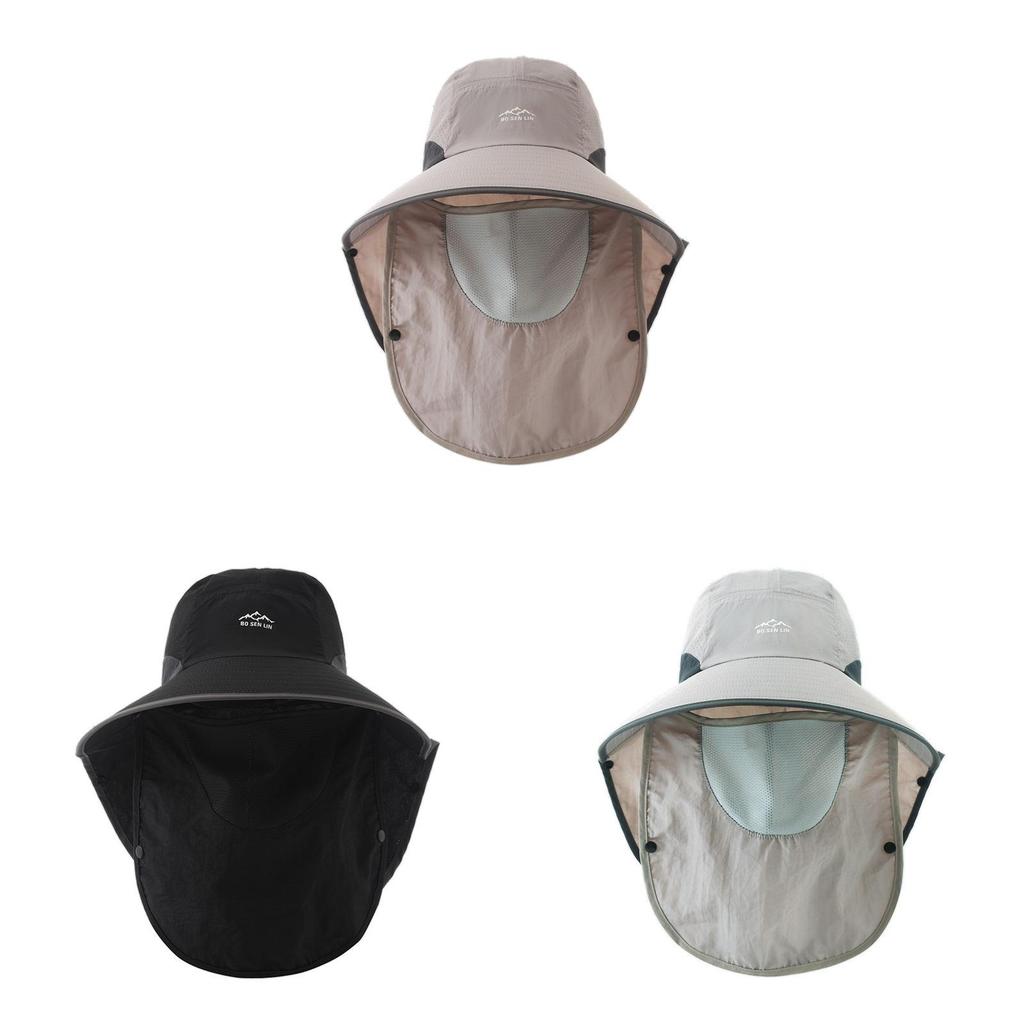 Summer Bucket Hat With Sunshade And Breathable Polyester Material For Men Outdoor Activities