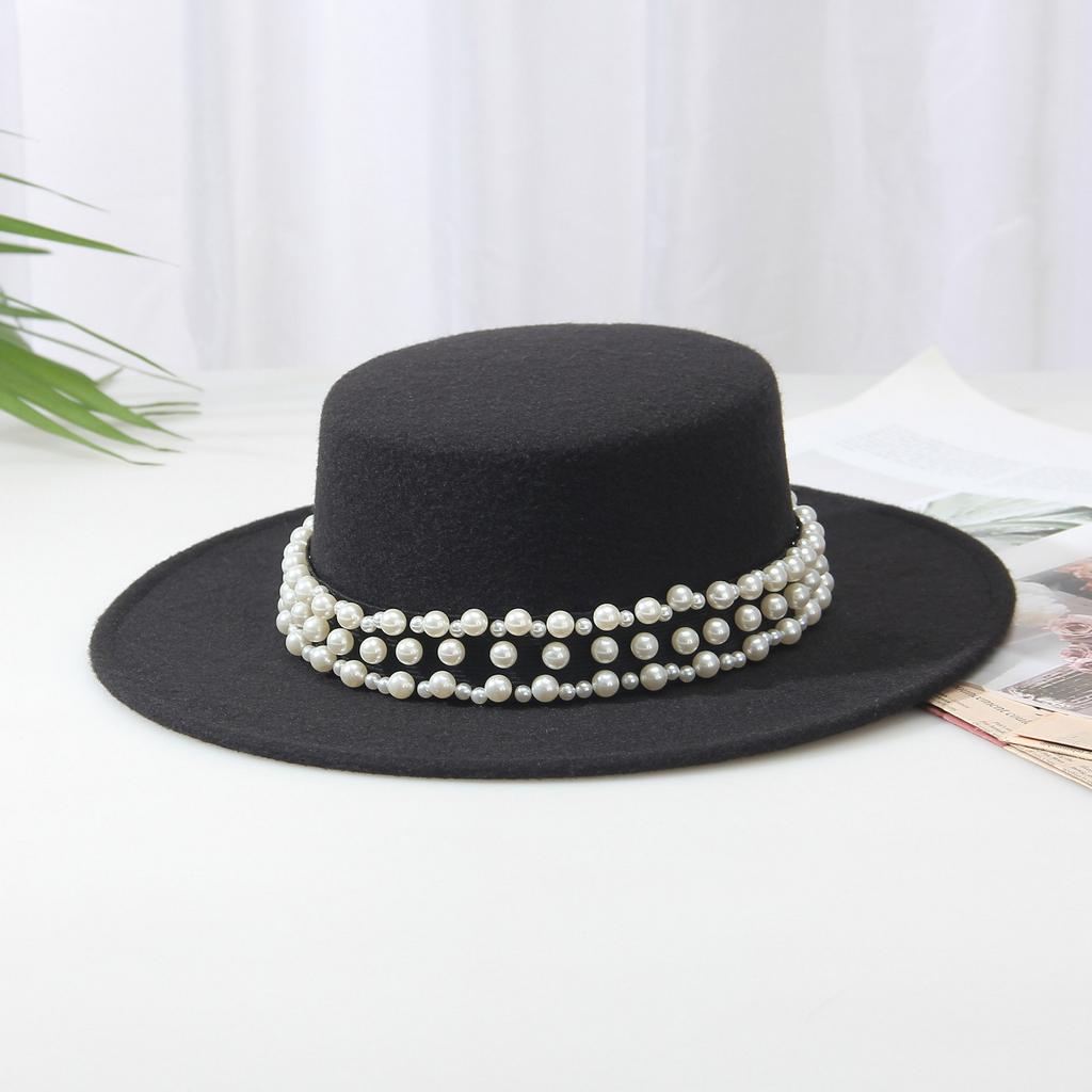 Wool Top Hat Women'S Autumn And Winter Extended Brim Hat French Retro Warm Jazz Hat Manufacturer