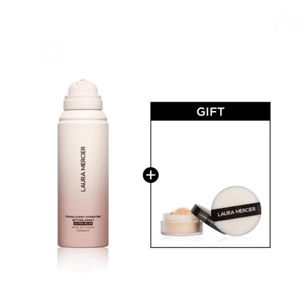 Laura Mercier Новый Ультра-Размывающий Прозрачный Увлажняющий Сеттер + Мини-Пудра Мини-Пуховка Single option