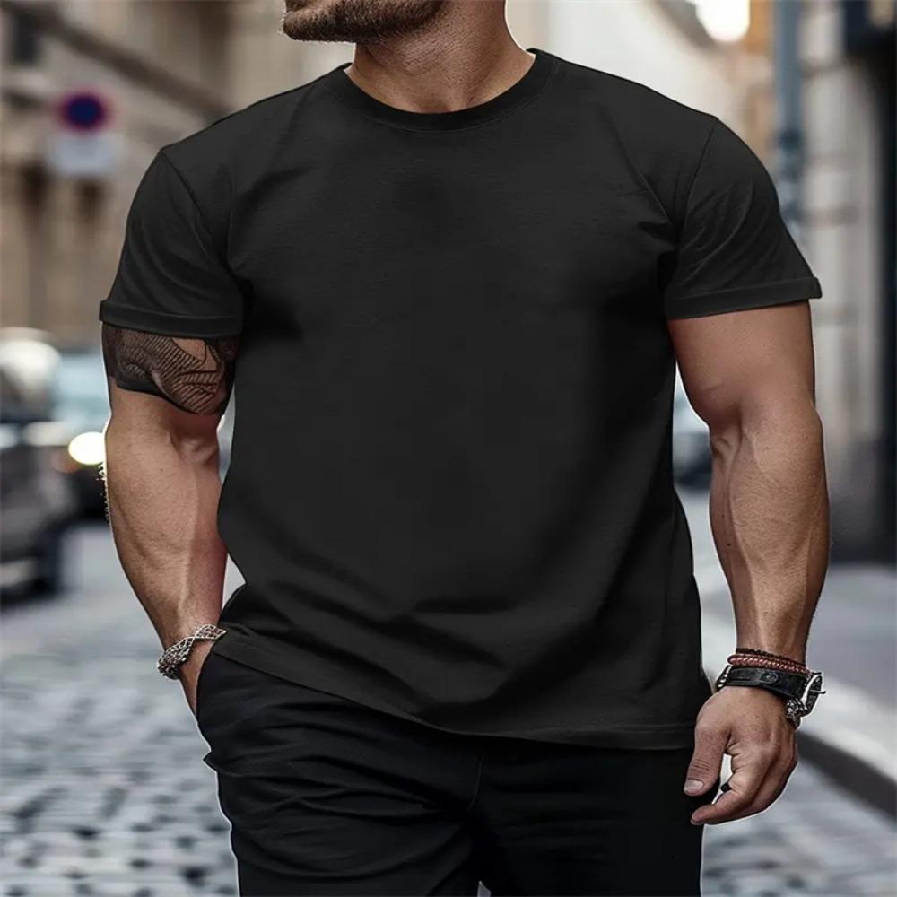 FEGKZLI Fashion 100% Katoen Heren T-Shirt Zomermode Korte Mouw Bedrukt Grafisch T-Shirt 4XL