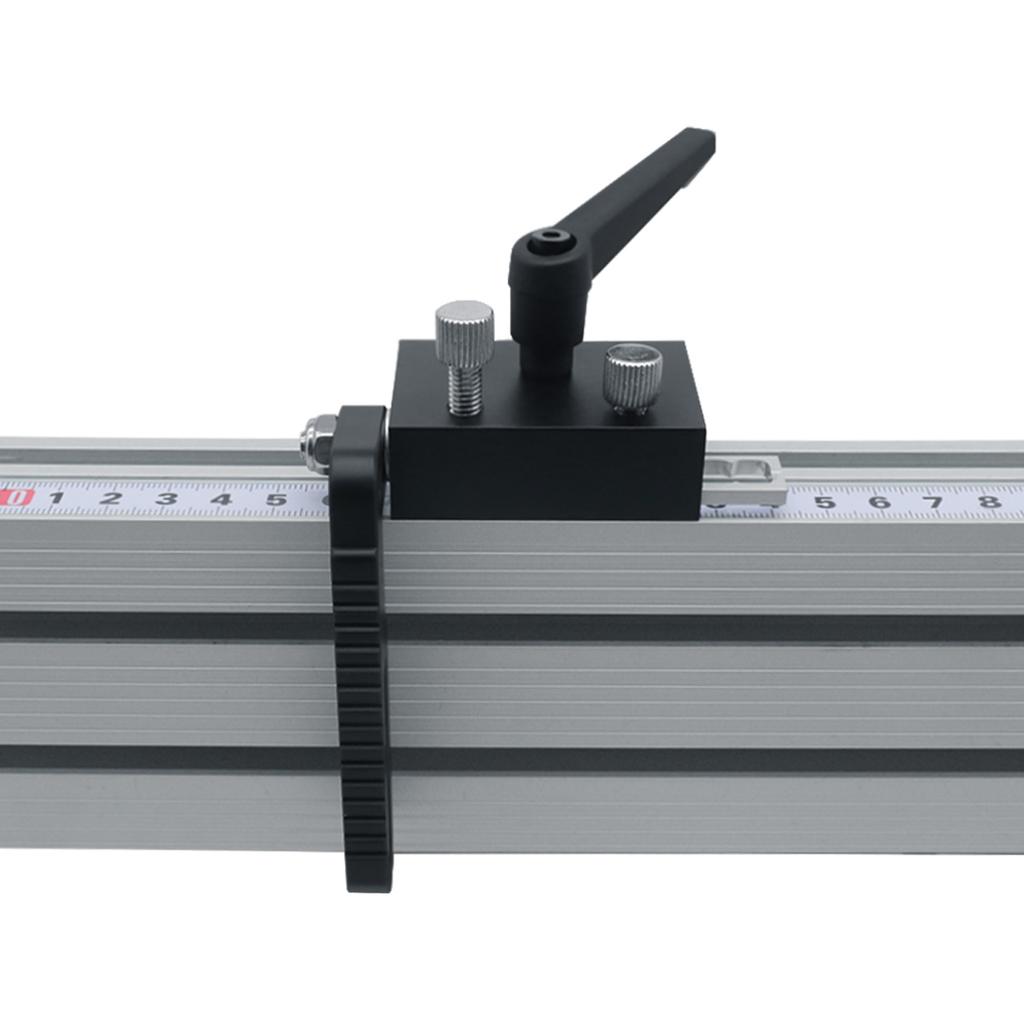 Miter Track Stop Alloy Steel T Slot Stop, Adjustable Fence Flip Stop Accurate Length Limit Device Woodworking Tool