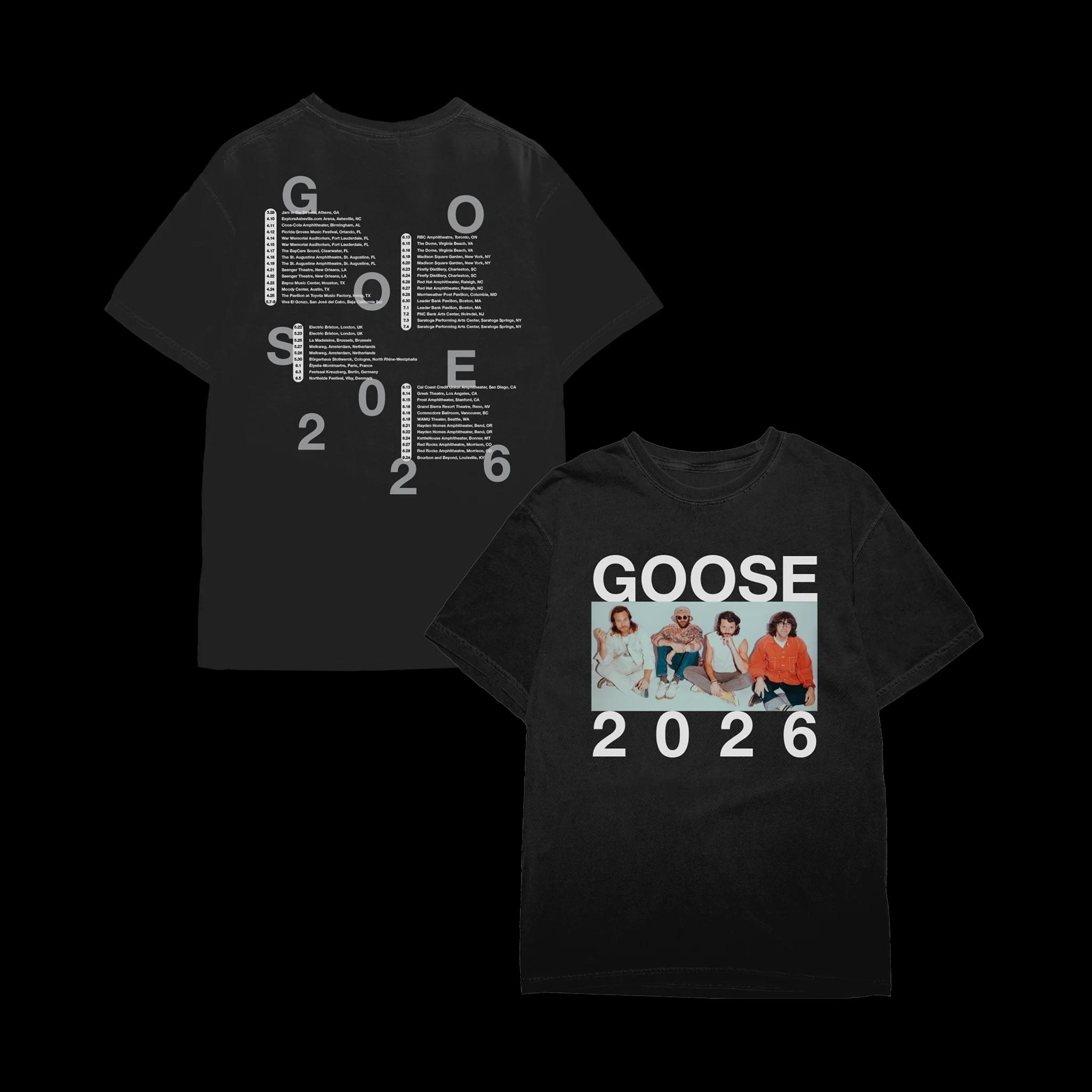 

Goose Band 2026 Tour Tshirt Jam Band Concert Photo Graphic Tee Unisex WOMEN Casual Cotton Short Sleeve Tops 4XL