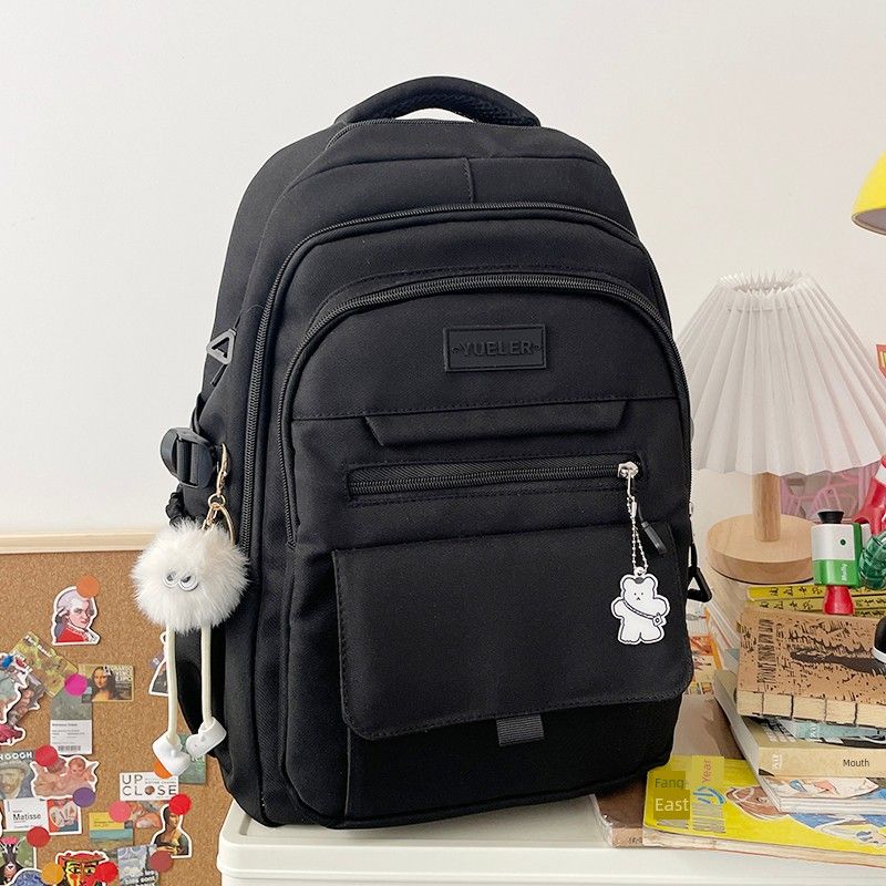 

Школьный рюкзак для девочек-подростков в японском стиле, легкий, для молодых взрослых, большой вместимости, рюкзак для учеников начальной школы и старшеклассников Black + Long Leg Elf