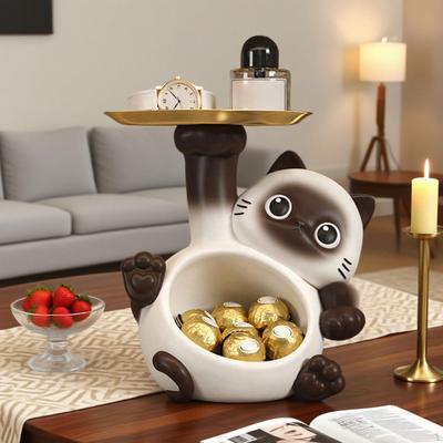 Statue Candy Dish Art Stable Base Home Decoration Entrance Key Holder Bowl for Vanity Living