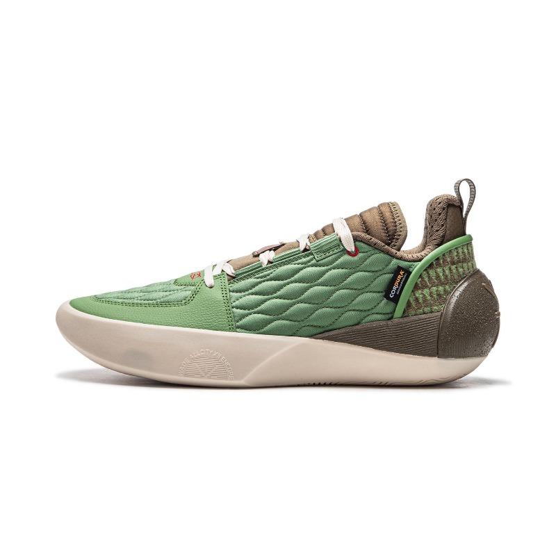 Li-Ning All City 12 Encore Men Low Basketball Shoes Stone Moss Green ABAU051-3 44