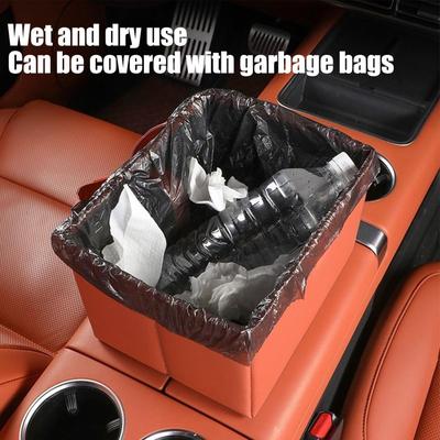 Car Trash Bin Foldable Car Accessories Trash Can Leakproof Waste Basket Vehicle Accessories Storage Organizer Dustbin Water