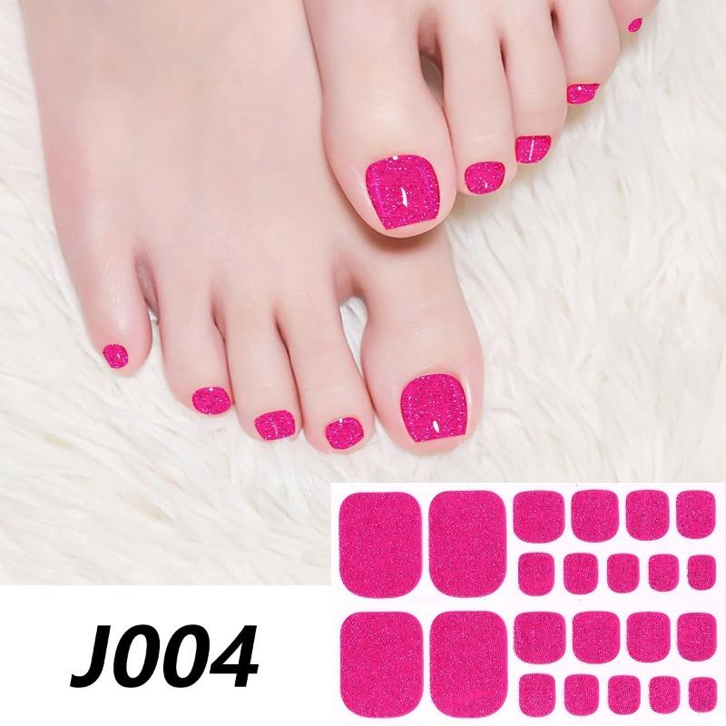 The New Pure Foot Stickers with Glitter Are Now Available for Full Checkered Nail Art