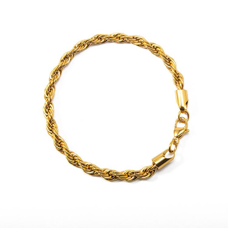 Beaded Twisted Rope Bracelet for Ladies - Simple and Fashionable.