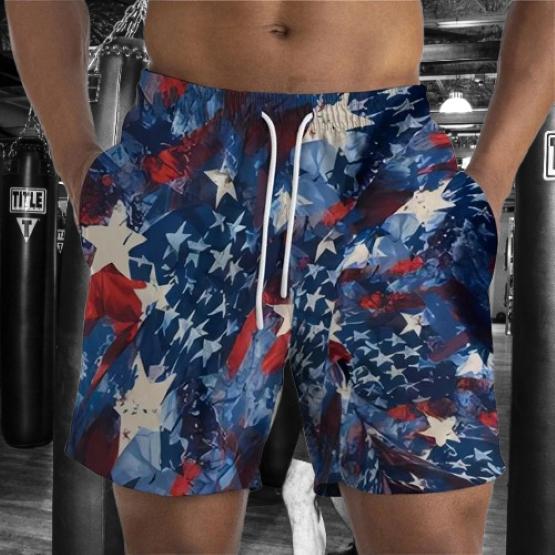 UK USA America United States Flag Boxing Muay Thai Kickboxing Shorts 3D Print Training Unisex Men Women Fitness Gym Sport Workout Casual Streetwear