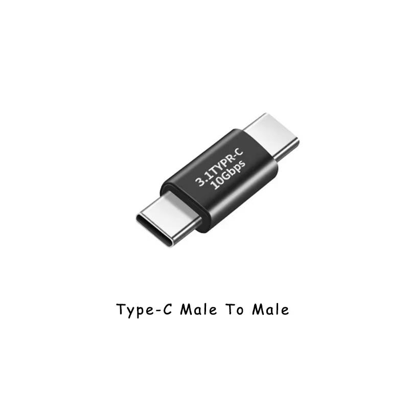 

USB 3.1 Type C Adapter Elbow Converter USB C Charge Data Sync Extension USBC Female To Male Typec Connector for PC Laptop Tablet