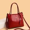Women'S Handbag Luxury Soft Leather Women'S Shoulder Bag Retro Solid Color Large Capacity Mother Bag