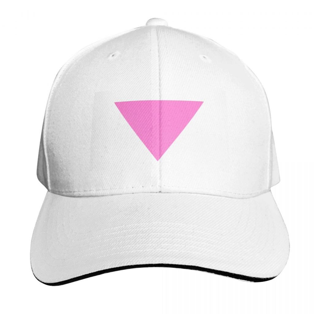 Pink triangle Baseball Cap Winter hat Unisexs big size hat Golf Cap Sunscreen Womens Unisexs