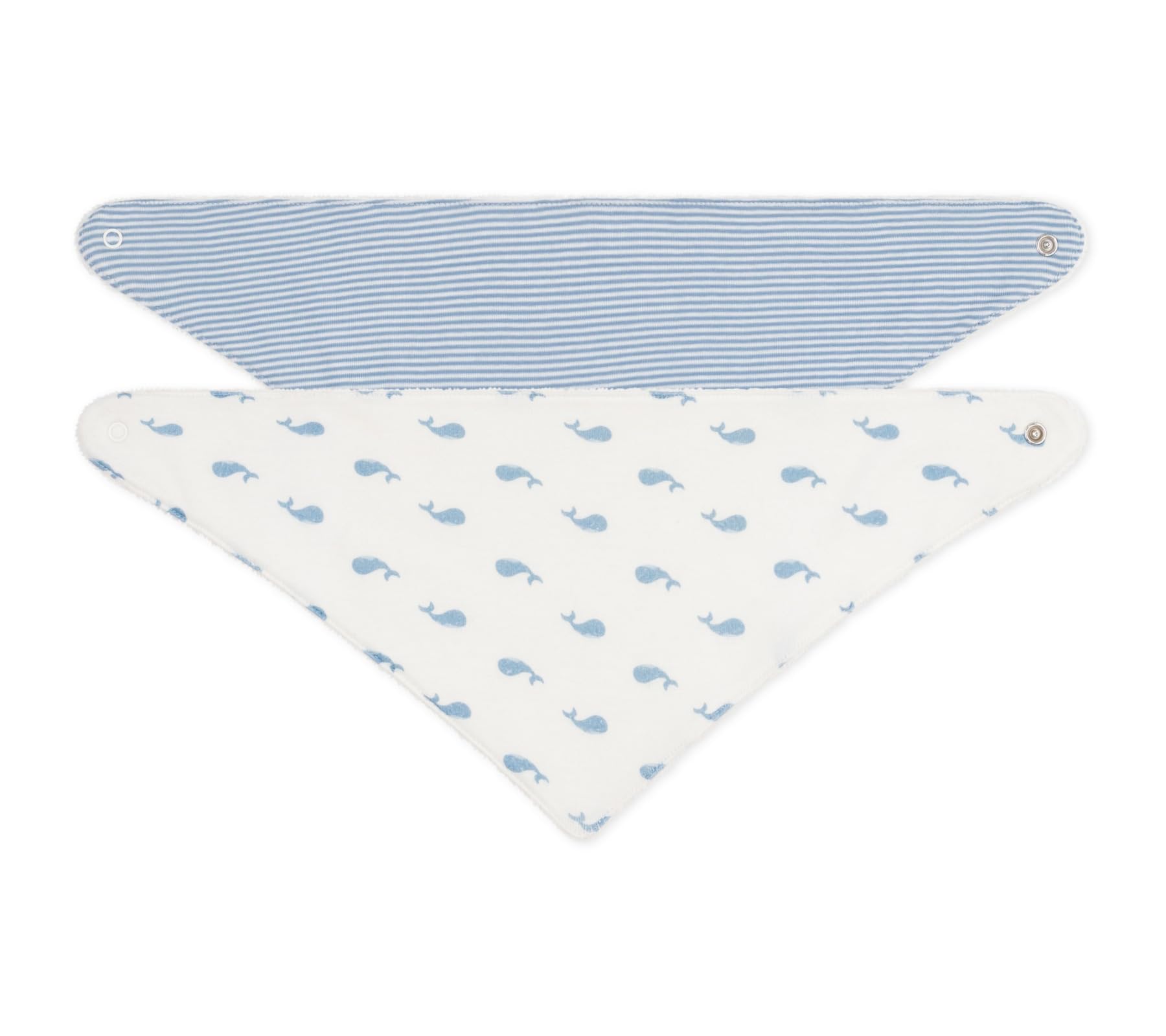 

[Petit Bateau] Set of 2 Triangle Bibs A0DUC Multicolor 1 One Size