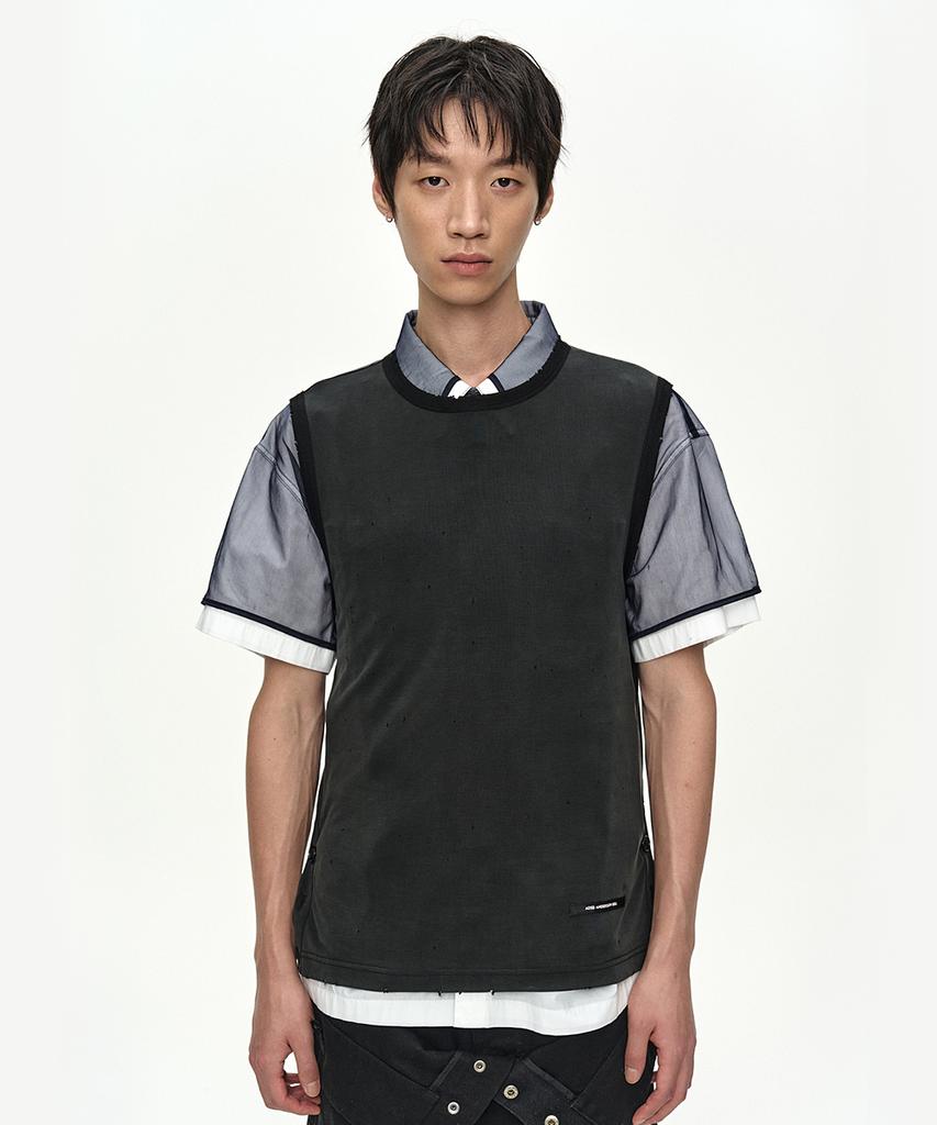 ADSB ANDERSSON BELL Brit Damaged Sleeveless Atb1544M(Charcoal)