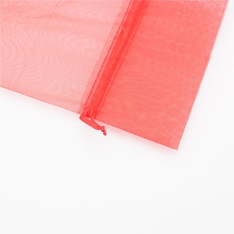 WTEMPO Red Organza Drawstring Bags Ideal for Jewelry & Gifts At Wedding Birthday Anniversary Sheer Fabric Pouches with Decorative Ribbons