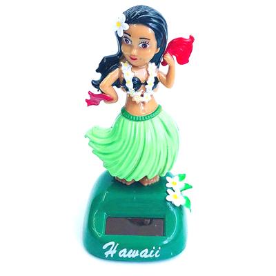 Decorazione per auto Bambola danzante Giocattolo ad energia solare Ragazza hawaiana Hula che scuote la testa Ornamento
