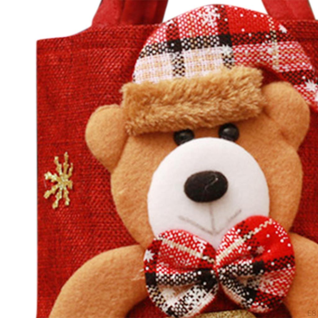 Christmas Doll Gift Bag, Treat Party Decoration, Tote Bag for Christmas, Birthday,