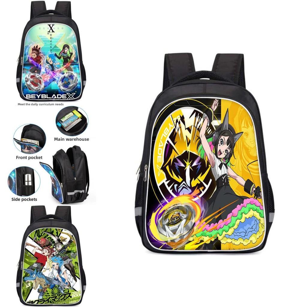 Zaino Beyblade X ad Alta Capacità Leggera Borsa in Tessuto Oxford Per l'Essenziale Scolastico
