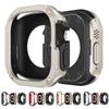 2 In 1 Case for Apple Watch Series 10/9/8/7/SE/6/5/4 Ultra 46mm 42 45 40 44 49mm TPU + PC Shockproof Protector Bumper for Iwatch