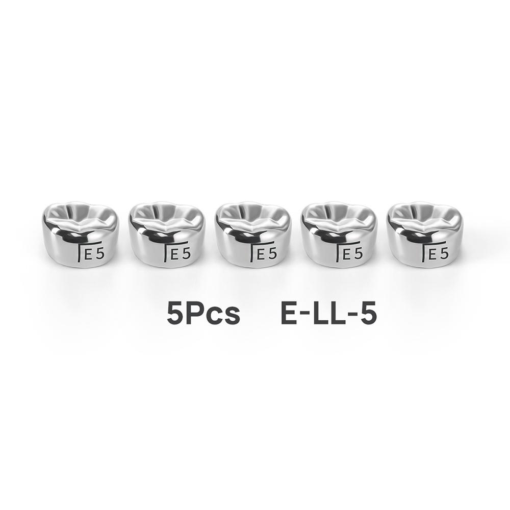 5Pcs Dental Crowns Preformed Metal Crown Stainless Steel Temporary Crowns Dentistry Orthodontic Material Therapy Tools