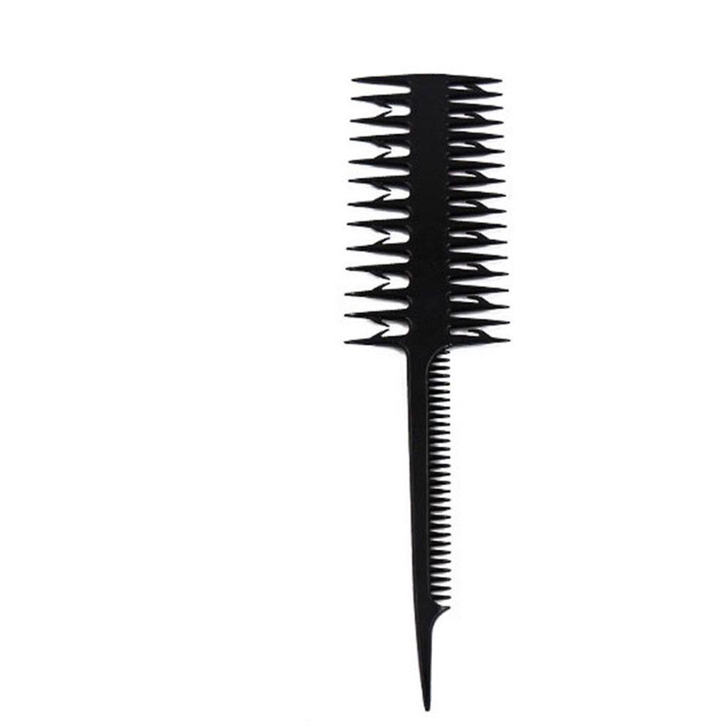 

1PC Hair Dyeing Comb Hair Coloring Highlighting Comb Big Tooth Comb Fish Hair Brush Hair Styling Salon Barber Tool чорний