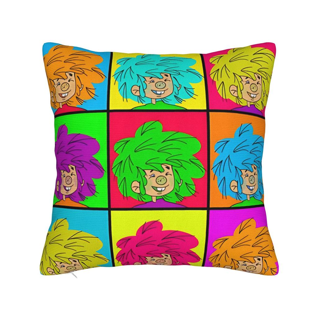 P-Pumuckls Pillow Case Cute Funny Pillow Cover Square Pillowcases For Office Car Home Decor