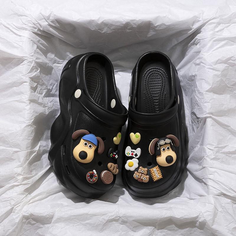 Women's 2025 Summer EVA Platform Clog Slippers - Height-Enhancing, Anti-Slip Beach Sandals