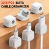 10PCS Magnetic Cable Clips Cable Smooth Adjustable Cord Holder Under Desk Cable Management Wire Keeper Cable Organizer