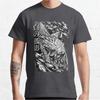 Arkveld Ink Drawing Monster Hunter Wilds Video Games Printed T Shirt for Men 100 Cotton Large Size Adult Tops Vintage T Shirt