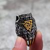 Viking Bear Claw Pendant Necklace for Men Titanium Steel Triangle Design