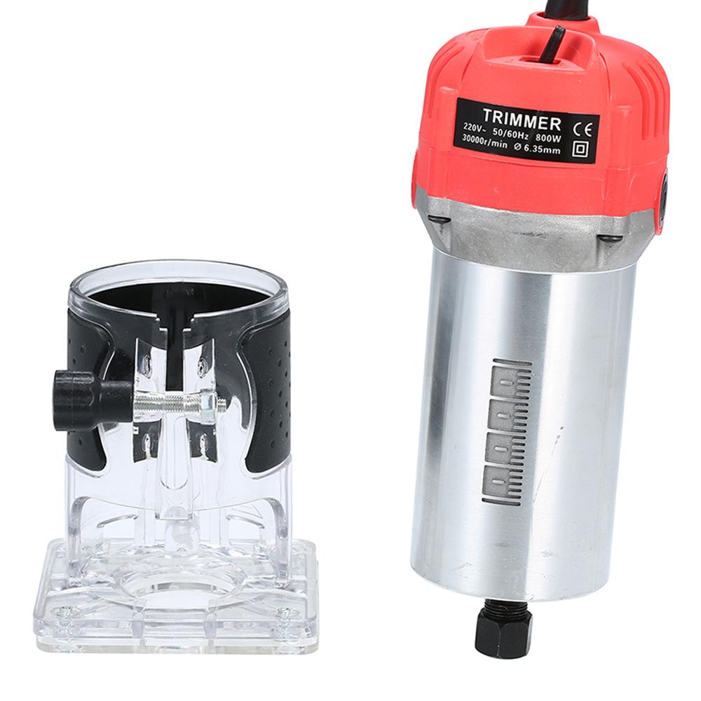 220V 800W Trim Router 30000rCelsiusmin with Transparent Base     Wood Laminate Electric Trimmer Compact Palm Router Corded for Woodworking Trim