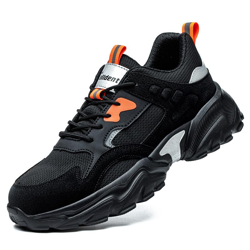 

Защитная обувь рабочая обувь со стальным носком мужские рабочие ботинки с защитой от проколов неразрушаемые защитные легкие 41 чёрный