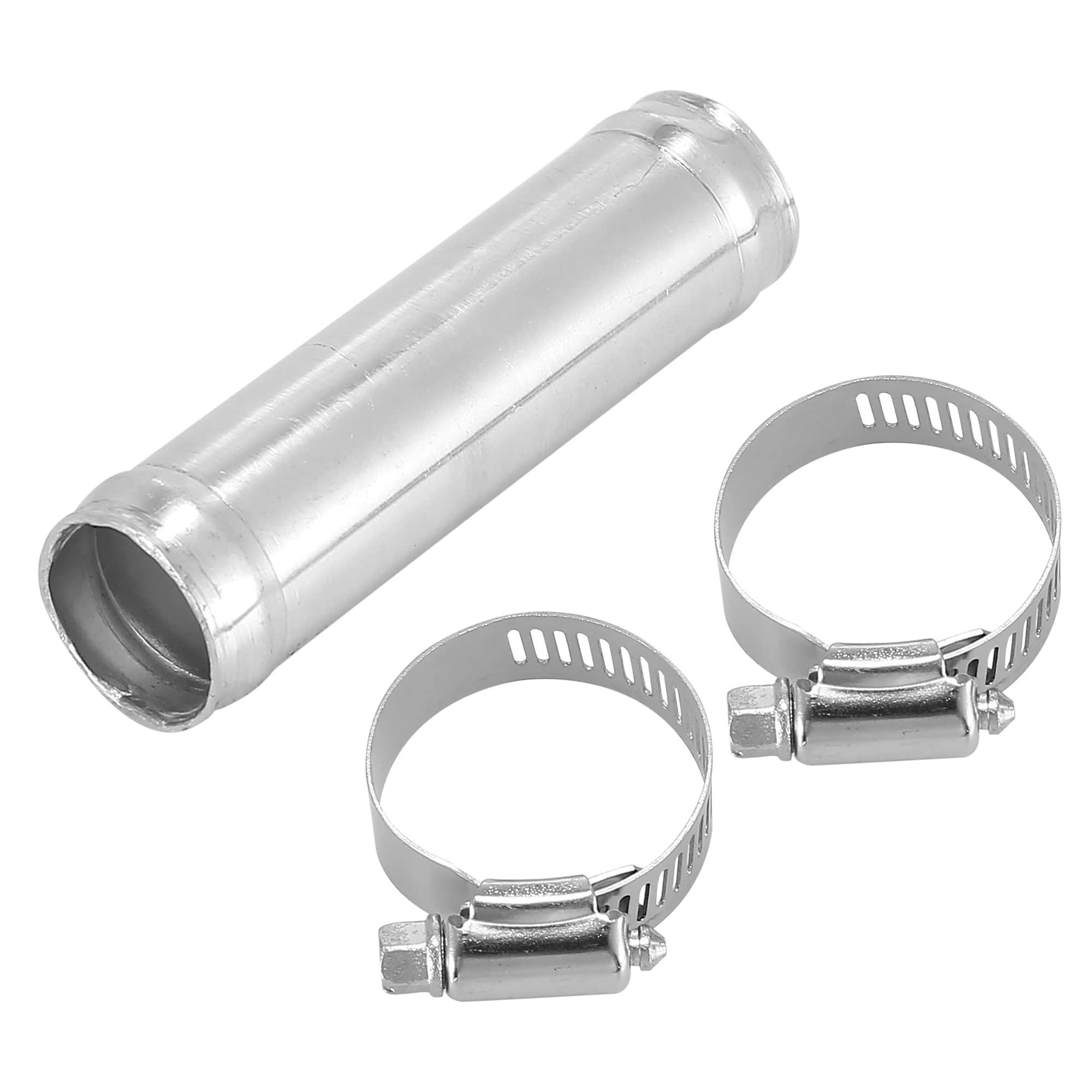 

X AUTOHAUX Hose Joint Pipe Set with 2 Clamps Aluminum Alloy Outer Diameter 19mm Length 76mm