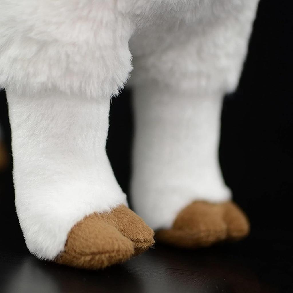 ZHONGXIN MADE 12-Foot White Goat Plush Toy, Kids Toy with Unique Design and Safe Materials, Suitable for All Ages, Gift, Birthday, Christmas, Home