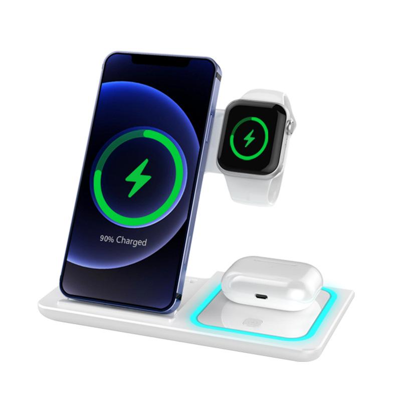 

Подставка для беспроводного зарядного устройства REMAX 15 Вт с функцией быстрой зарядки для гарнитуры, телефона и часов - RP-W53