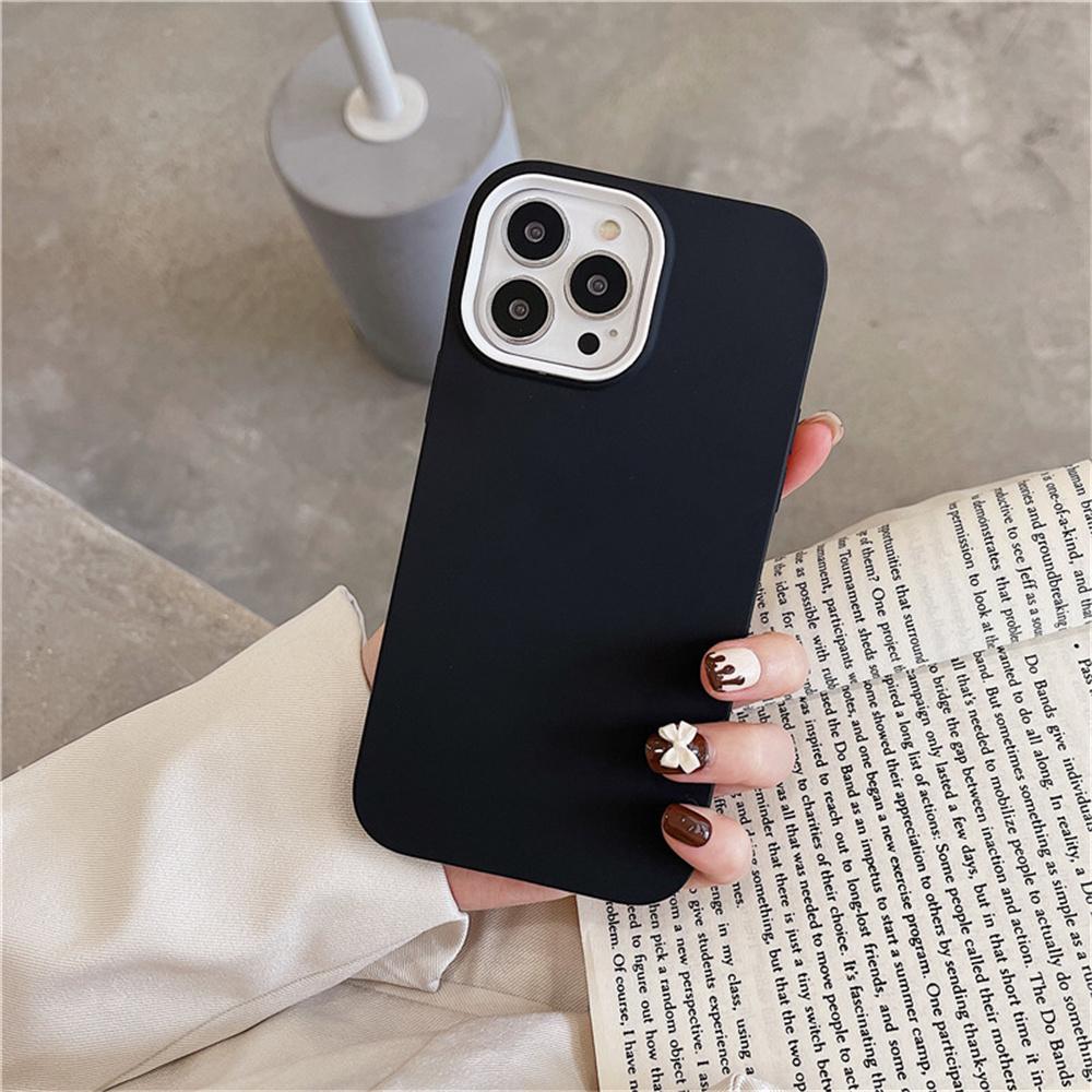 Candy Kleur Siliconen Telefoonhoesje Voor iphone 12 11 Pro Max Hoesje Voor iphone 13 14 15 Pro max XS XR Mat Zacht TPU Achterkant