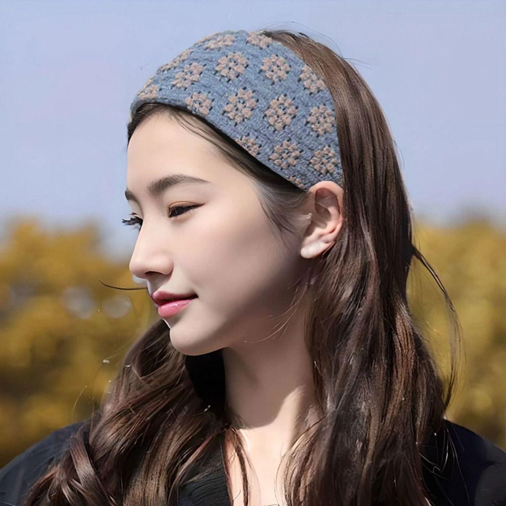 Floral Wide Hairband Mesh Women Hair Hoop Sweet Lace Headband  Wash Face