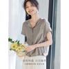 XWI Women's Relaxed Acetate Short Sleeve Blouse