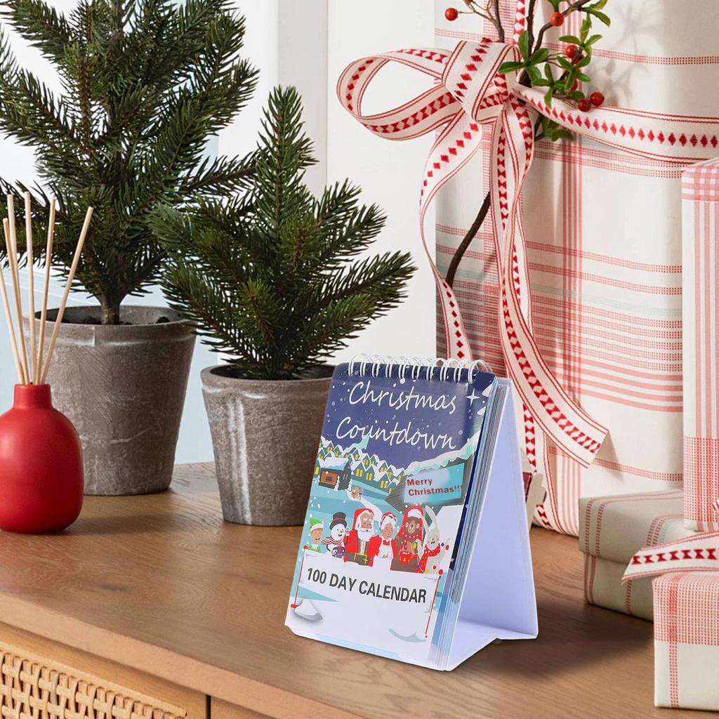 100 Day Christmas Countdown Paper Calendar Office School  Christmas Tear Off Countdown Interactive Wall Art Home Decor