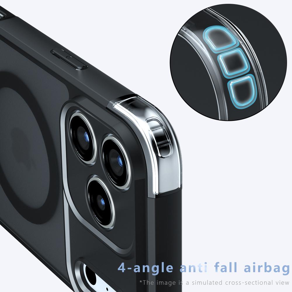 Luxury For Magsafe Matte Translucent Magnetic Phone Case For 15 16 17 Pro Max Air 16 Plus 16E Lens Protection Back Cover