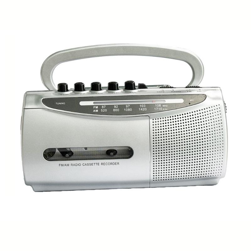 

Nostalgic Compact Size Tape Recorder Cassette Player Old-fashioned Cassette Player Automatic Stop срібний